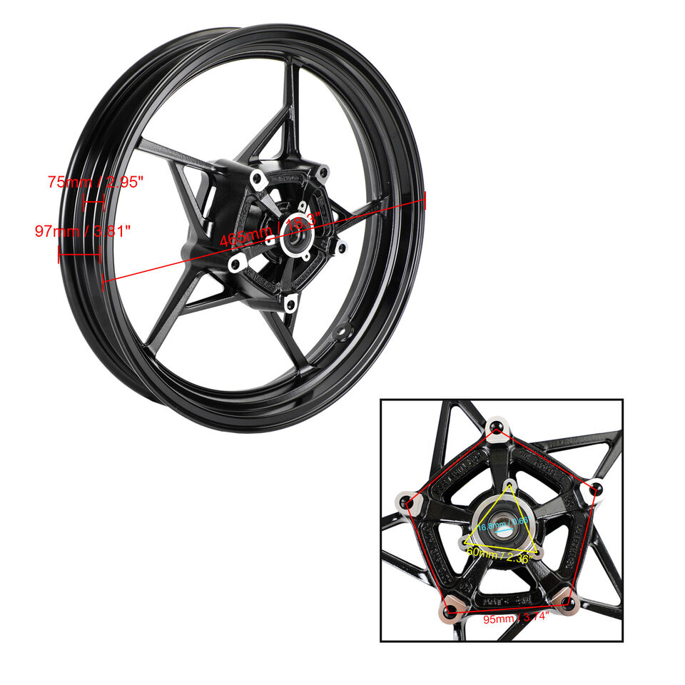 Front Wheel Rim for Kawasaki Ninja 400 & Z400 2018-2023 - image 13