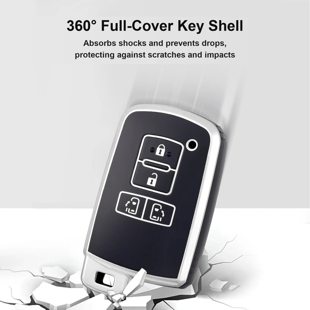 Premium TPU Key Cover for Toyota Smart Key Fobs - image 2