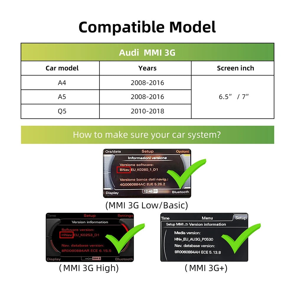 Wireless CarPlay & Android Auto Upgrade for Audi A4 A5 Q5 MMI 3G - image 4