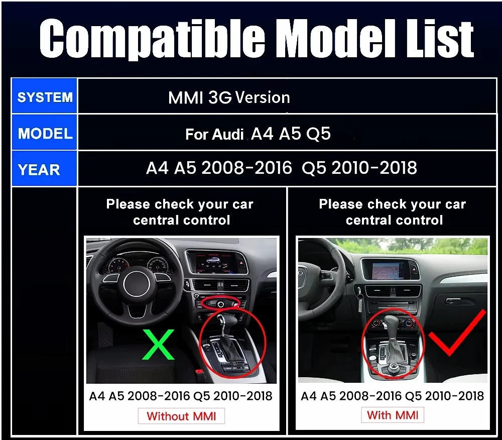 Wireless CarPlay & Android Auto Upgrade for Audi A4 A5 Q5 MMI 3G - image 7