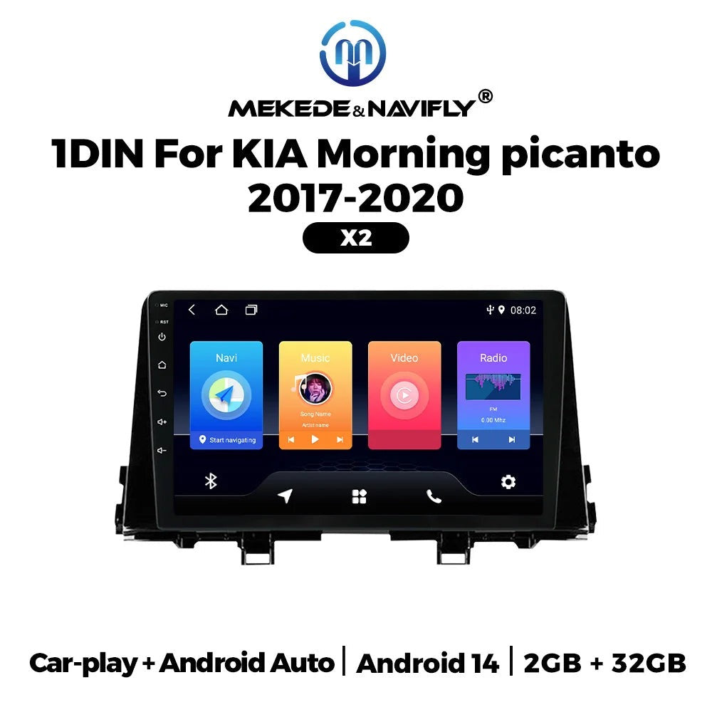 KIA Morning 2017-2020 Wireless CarPlay & Android Auto 9-Inch Player