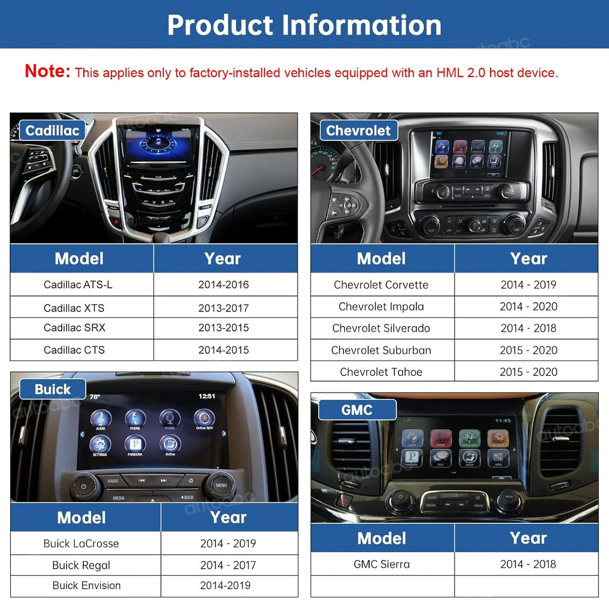 Wireless CarPlay and Android Auto Interface for 2014-2020