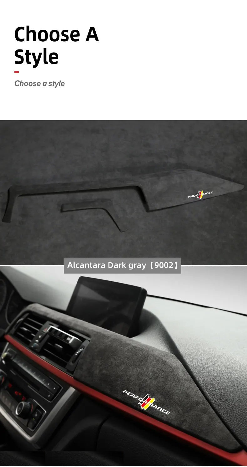 Suede Dashboard Panel Cover Trim for BMW 3 Series F30 and 4 Series