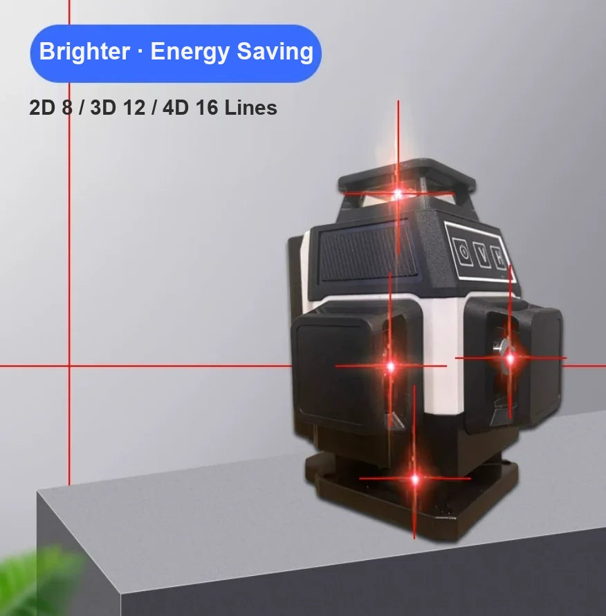 8-Line or 12-Line Red Self-Leveling Laser Level for Indoor & Outdoor