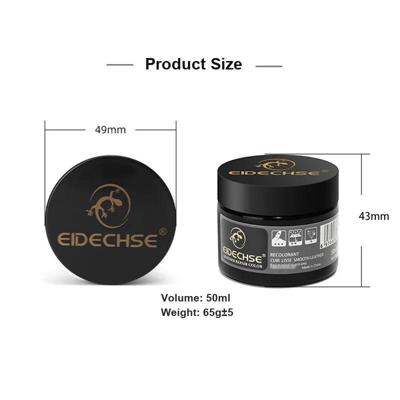 Leather Repair Kit, No-Heat Recoloring Balm for Car Seats & Shoes