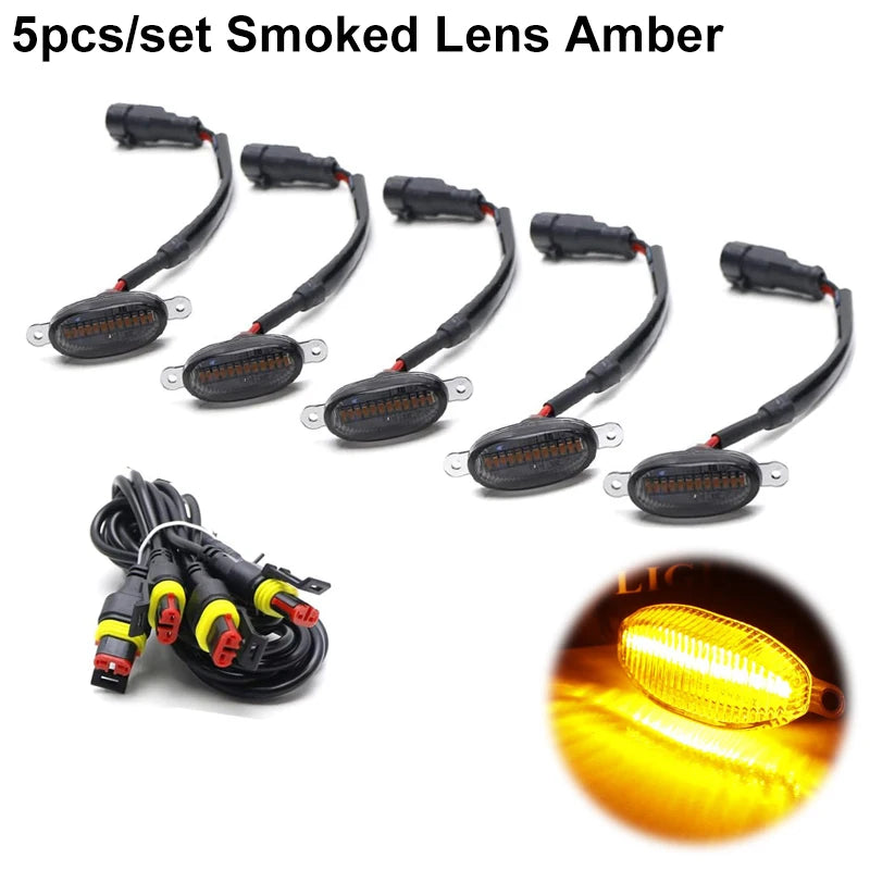 Universal Amber LED Grille Marker Lights for Trucks & SUVs - image 16