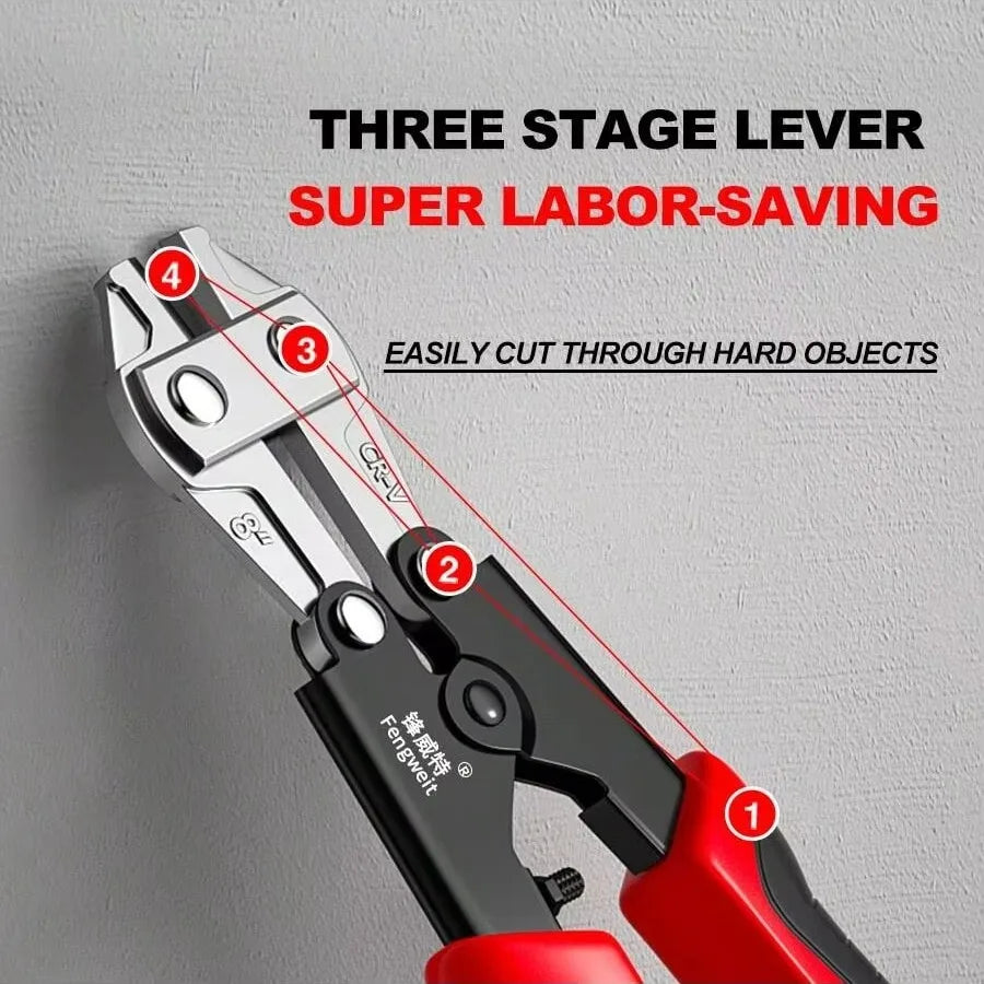 1pc Mini Bolt Cutter, Made Of Chrome-Vanadium Alloy Steel, Fast And Sharp, Labor-Saving Operation, Used To Cut Wire, Bar Steel,