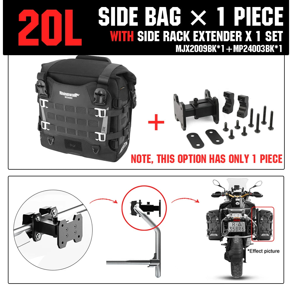Rhinowalk 35L Quick-Release Waterproof Motorcycle Saddlebag - image 39