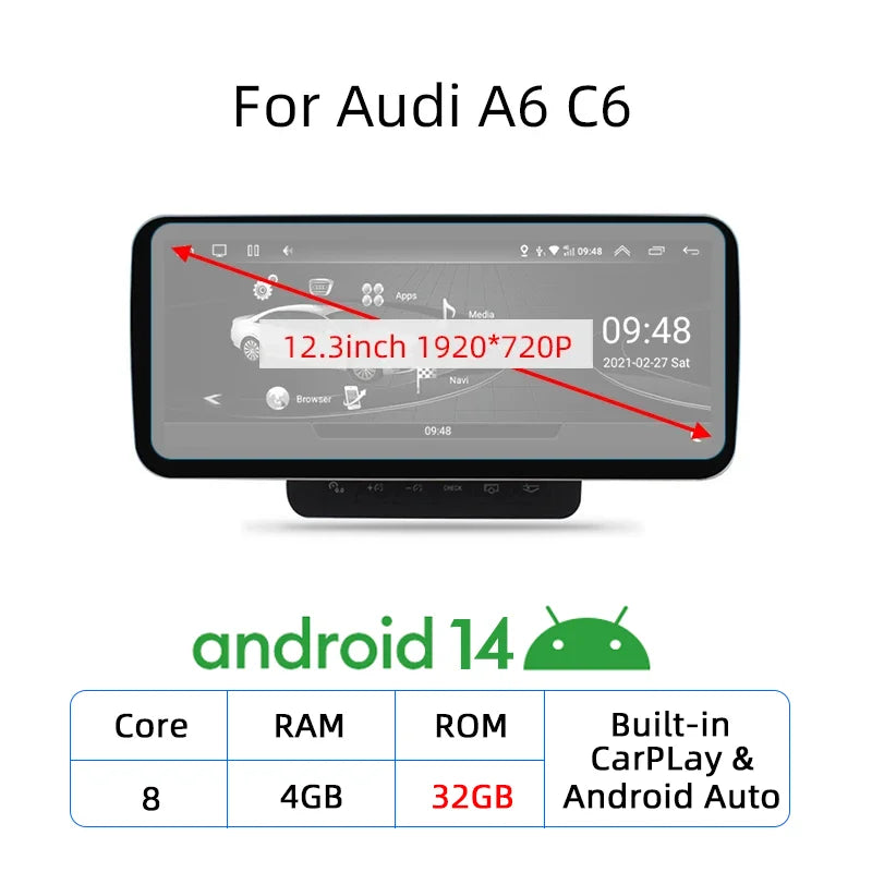 Android 14 Multimedia Player for Audi A4 A5 A6 Q7 - image 17