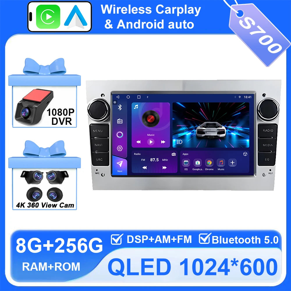 7-inch Android Car Radio with CarPlay GPS for Opel Astra Vectra Zafira - image 14