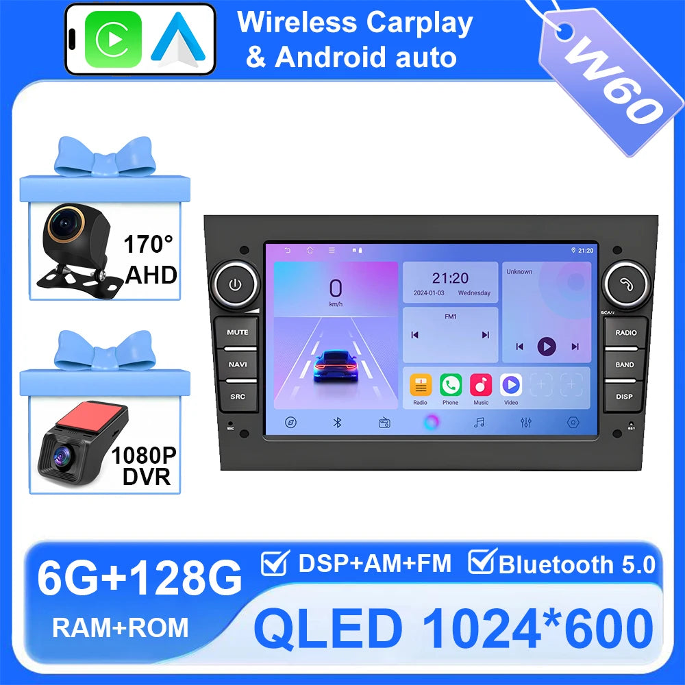 7-inch Android Car Radio with CarPlay GPS for Opel Astra Vectra Zafira - image 24