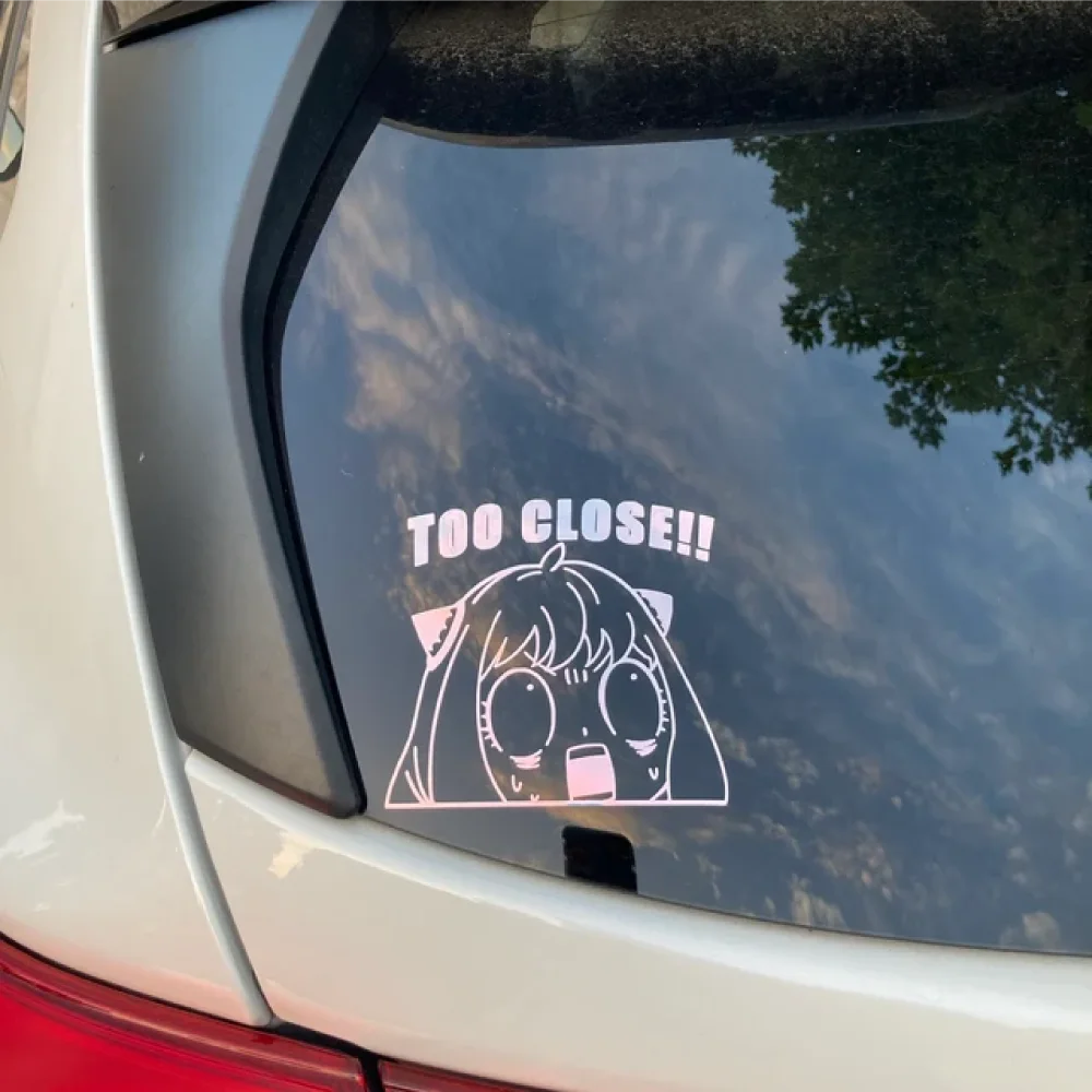 Too Close Anime Die-Cut Vinyl Decal for Car Rear Window - view 3
