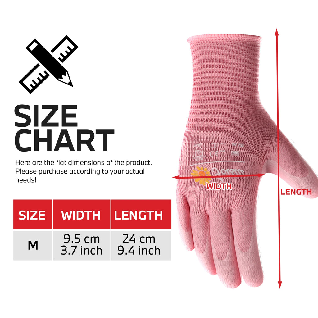 3 Pairs Heavy Duty Nitrile Foam Work Gloves Anti-Slip, Breathable & Flexible for Gardening ,Automotive, Mechanics