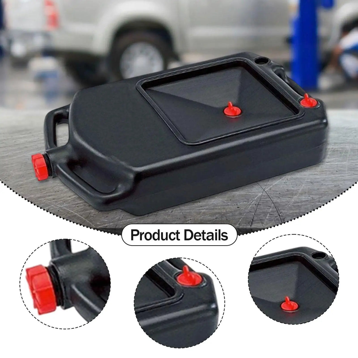 8L Oil Drain Container Leakproof with Handle Garage Truck Vehicle RV Oil Drain Pan Anti Splash Automotive Engine Oil Drip Pan