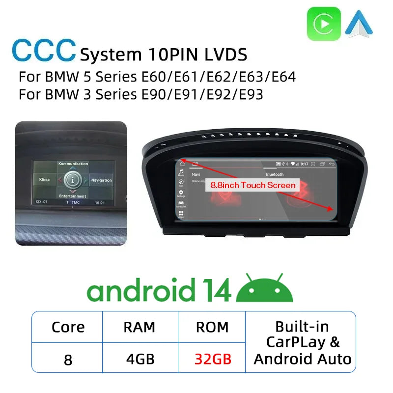 Android 14 Wireless CarPlay for BMW 3 & 5 Series - image 11
