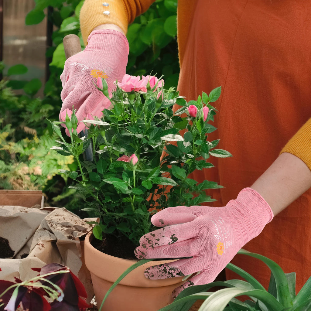 3 Pairs Heavy Duty Nitrile Foam Work Gloves Anti-Slip, Breathable & Flexible for Gardening ,Automotive, Mechanics
