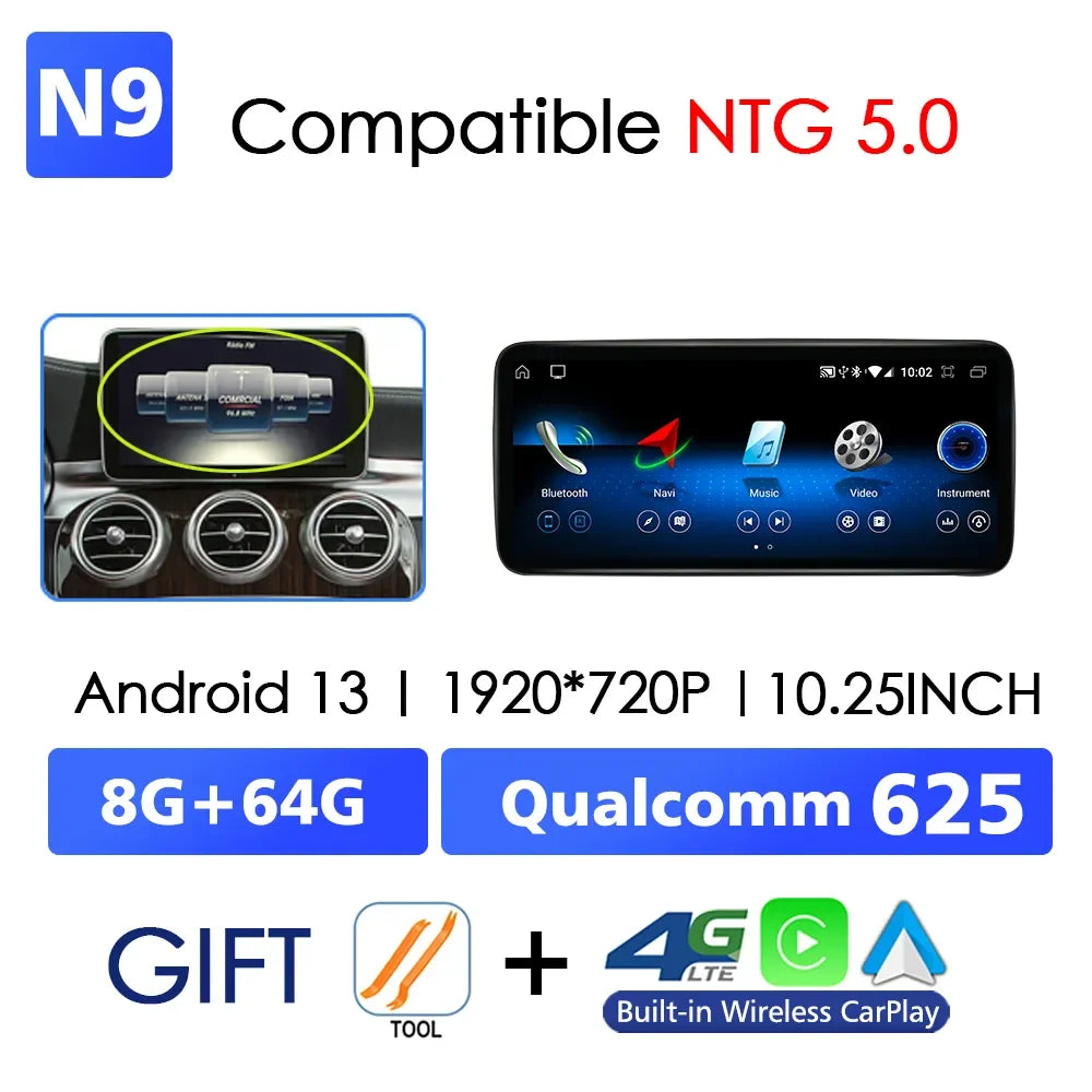 Wireless CarPlay Android Auto Screen for Mercedes C-Class W205 - image 15