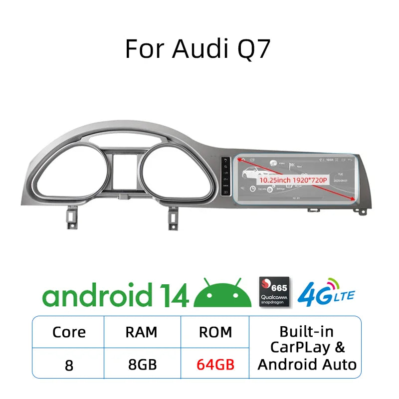 Android 14 Multimedia Player for Audi A4 A5 A6 Q7 - image 12