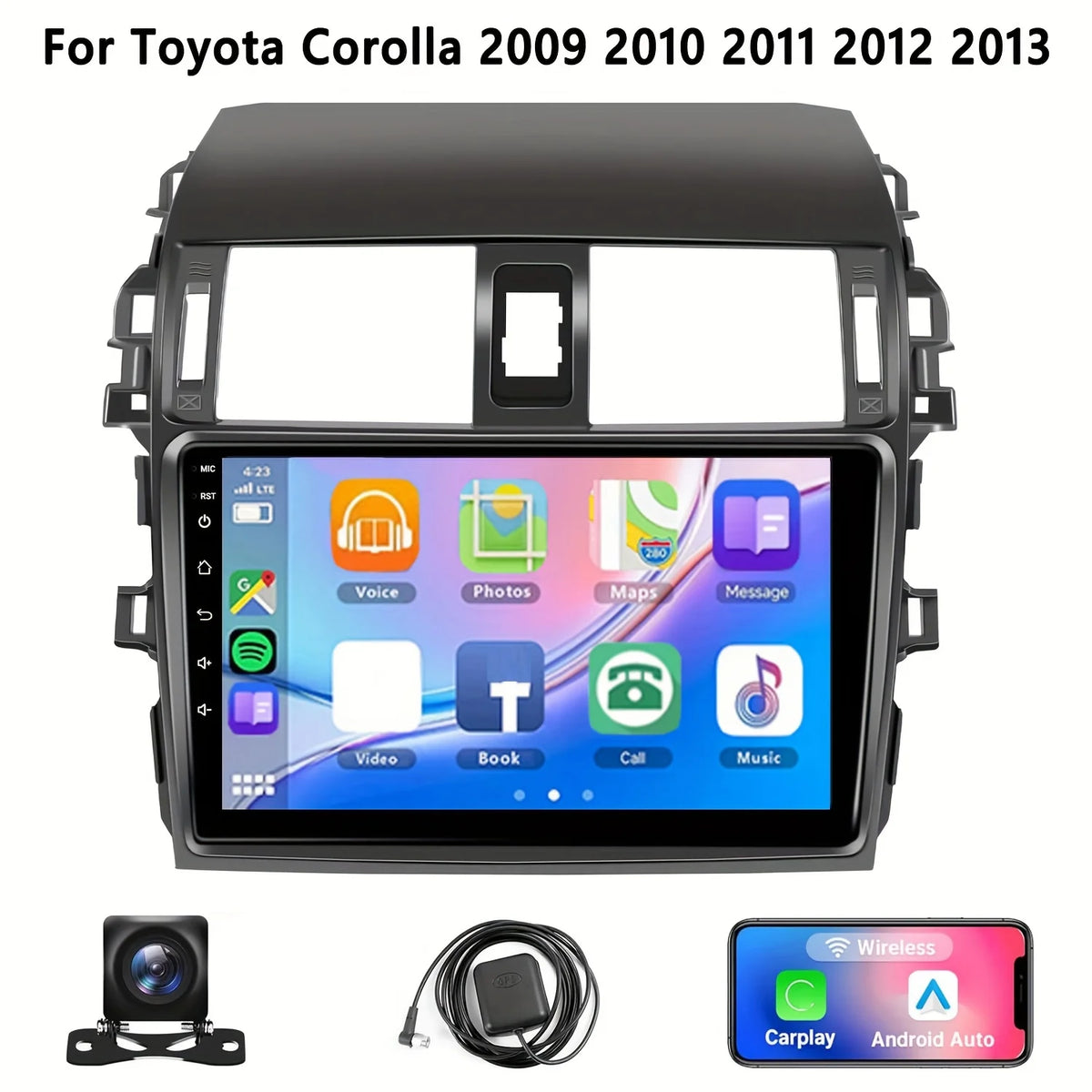 9" Toyota Corolla Car Radio with CarPlay & Android Auto