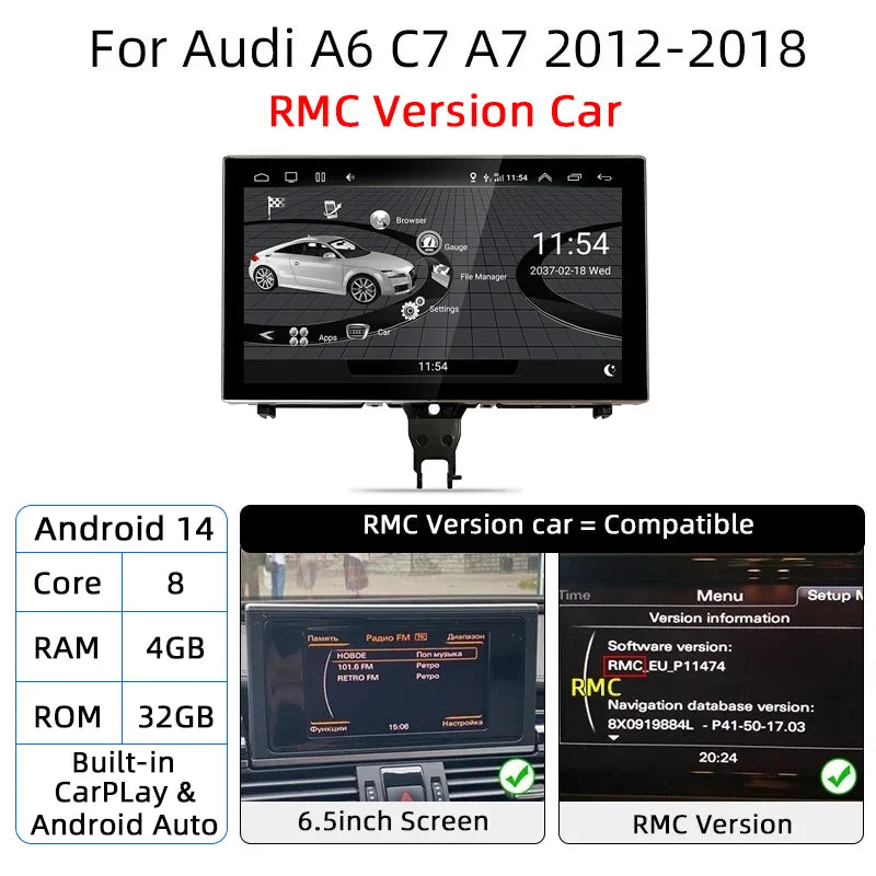Audi A6/A7 2012-2018 Android 14 Car Multimedia Player 9-Inch - image 17