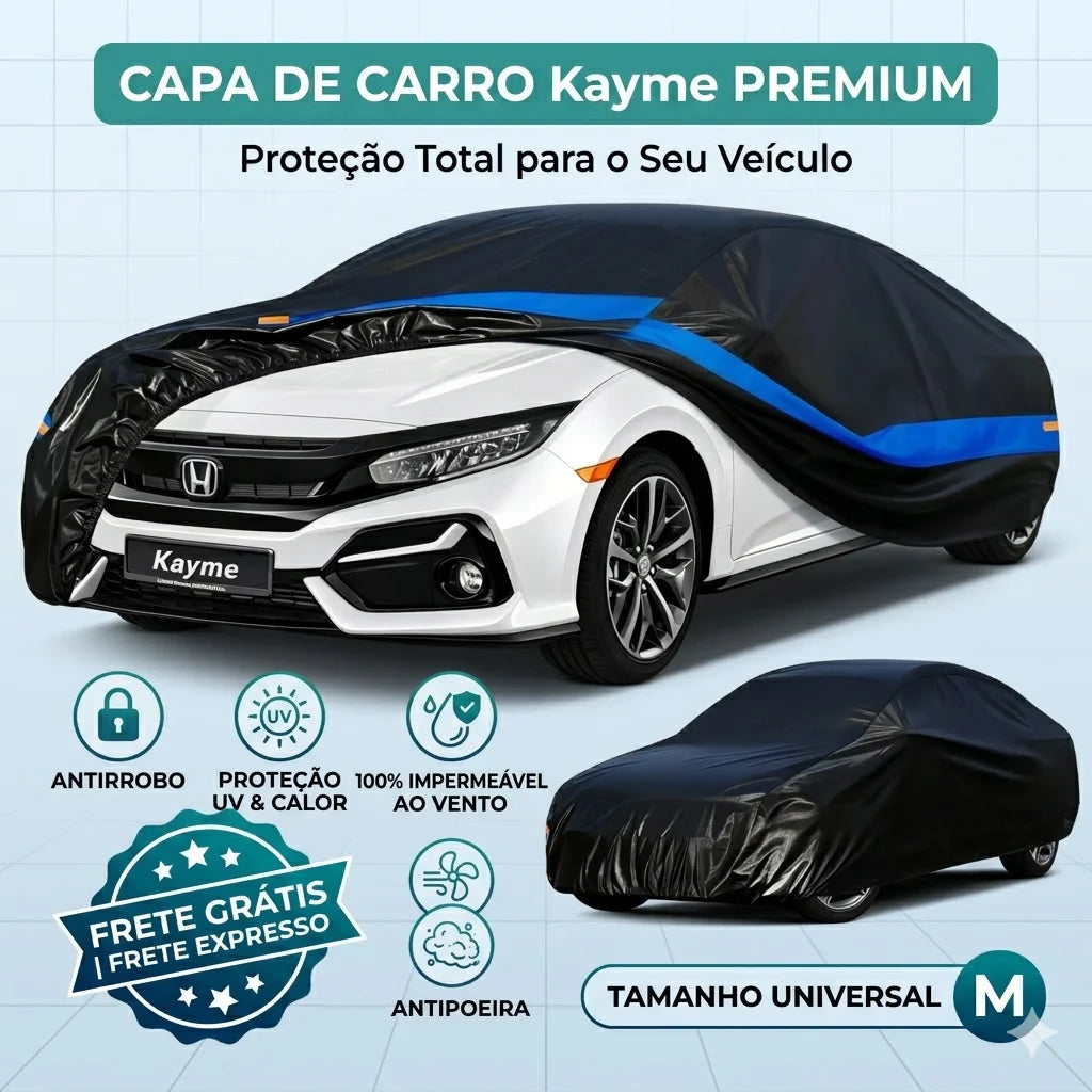 Kayme Waterproof Full Car Cover, 190T Anti-UV - image 10