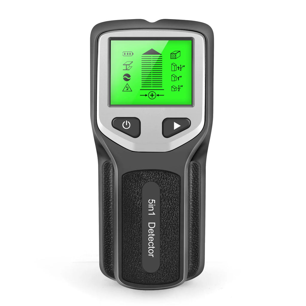 5 in 1 Stud Finder Wall Scanner, Multifunctional Wall Detector for Wood Metal Studs & Live AC Wires, LCD Display Wall Sensor