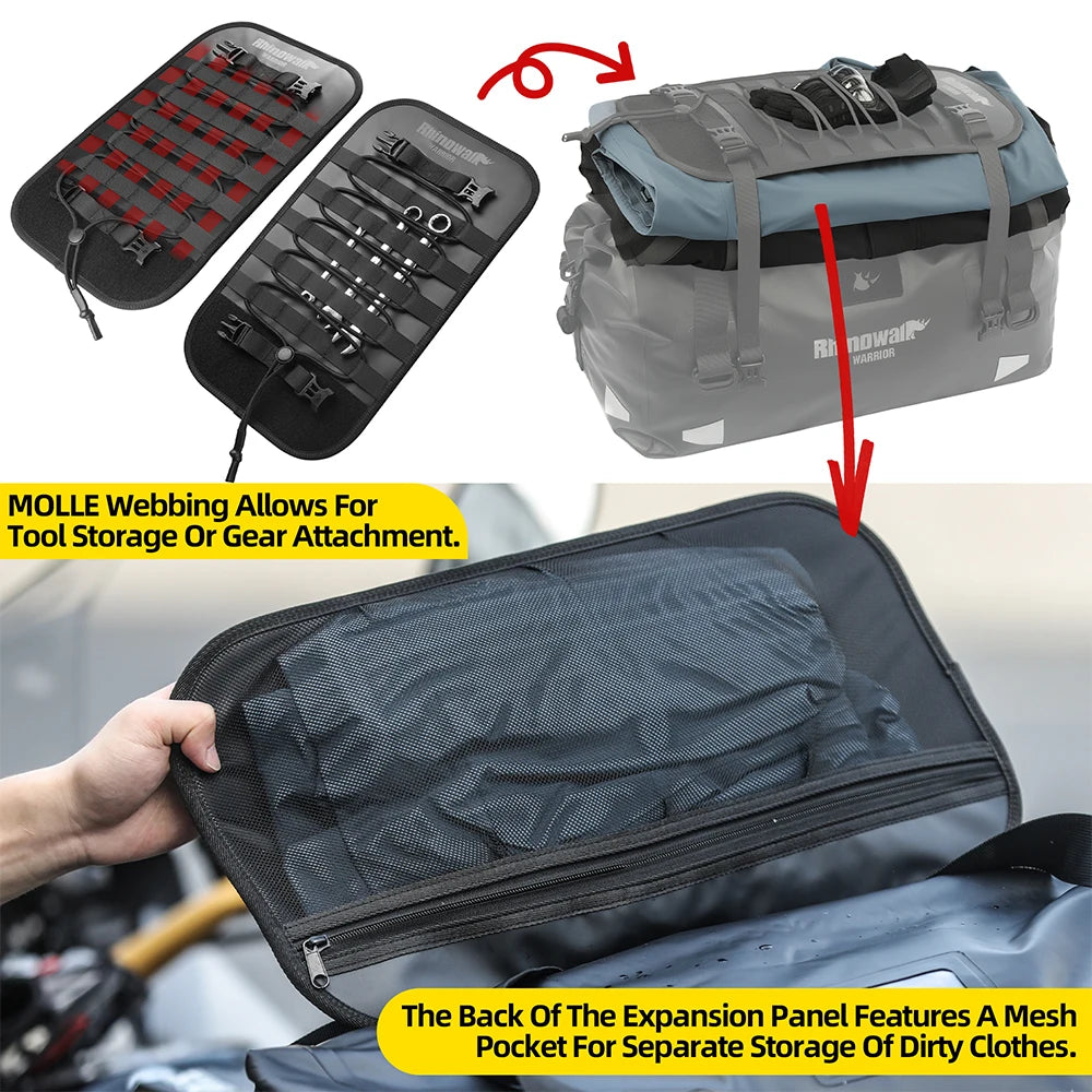 Rhinowalk Waterproof Motorcycle Saddle Bags 20-65L - image 6