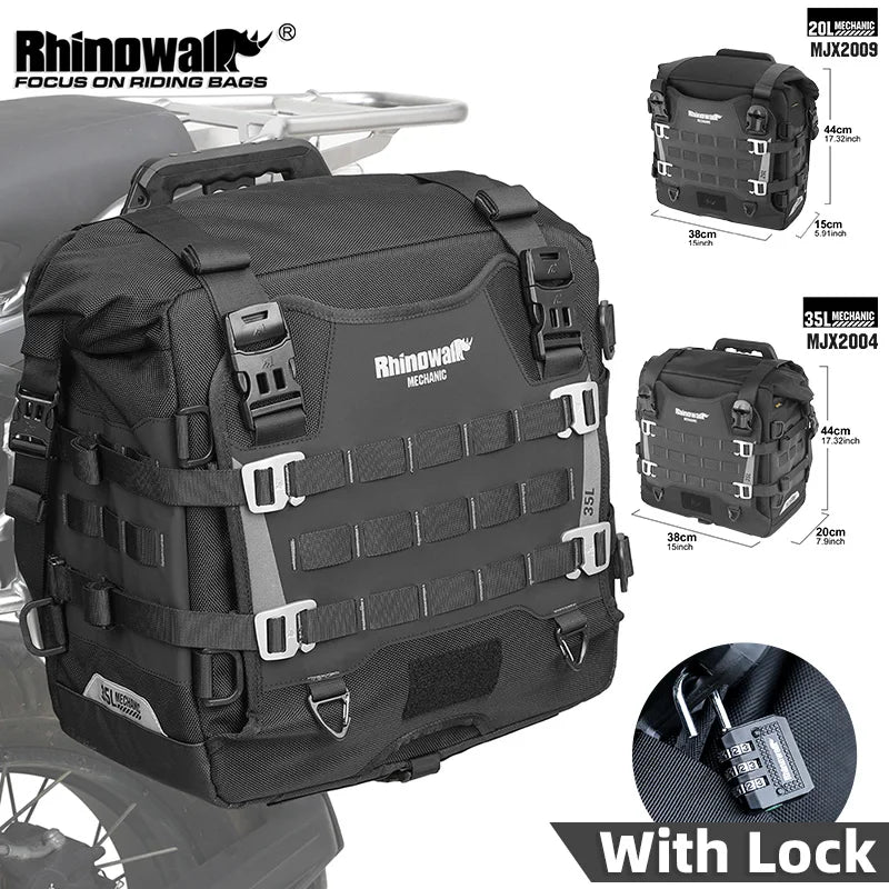 Rhinowalk 35L Quick-Release Waterproof Motorcycle Saddlebag