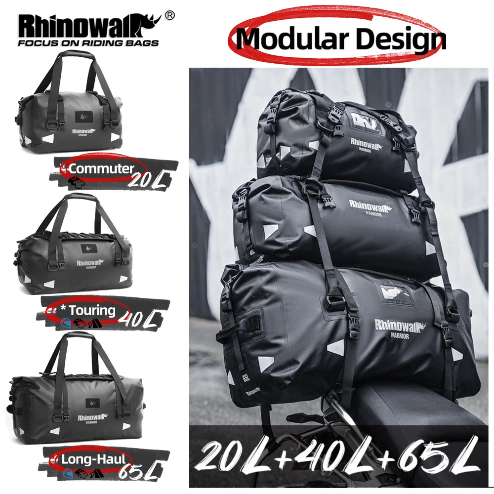 Rhinowalk Waterproof Motorcycle Saddle Bags 20-65L