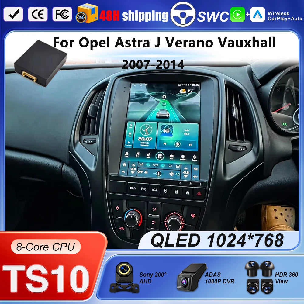 9.7" Android Car Multimedia Player for Opel Astra J & Vauxhall