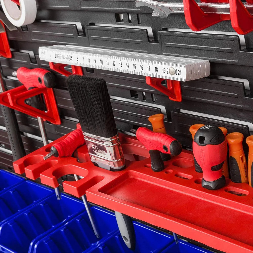 Pegboard Organizer with Bins Modular Tool Organizer Board Wall-Mounted Storage Rack with Bins Customizable for DIYers, Workshop