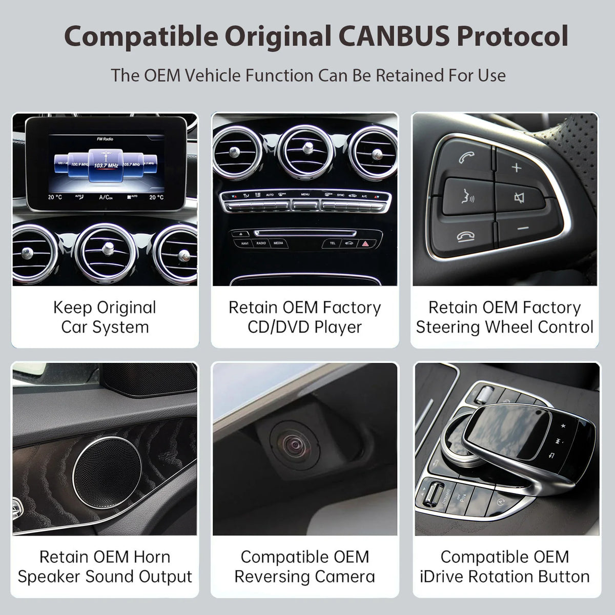 12.3'' Wireless CarPlay & Android Auto Screen for Mercedes-Benz - image 5