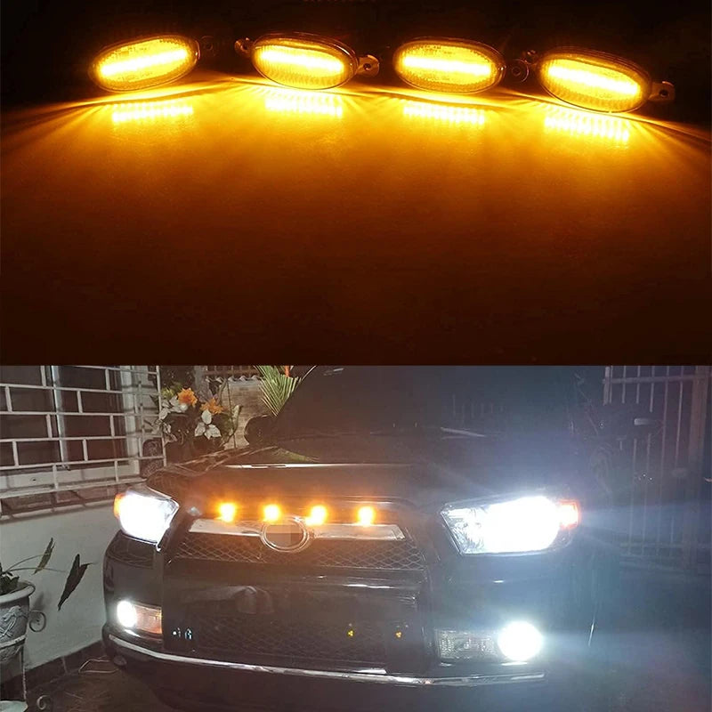 Universal Amber LED Grille Marker Lights for Trucks & SUVs - image 5
