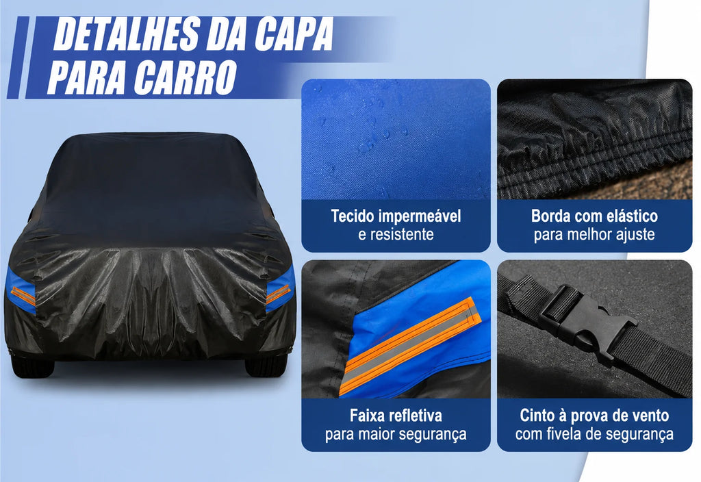 Kayme Waterproof Full Car Cover, 190T Anti-UV - image 8