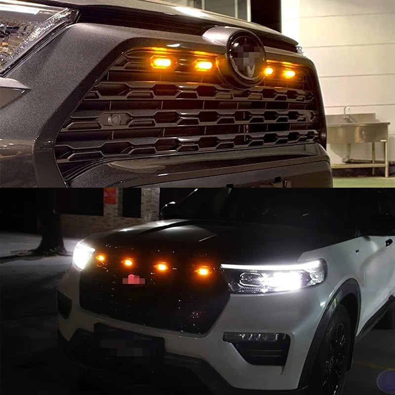 Universal Amber LED Grille Marker Lights for Trucks & SUVs - image 6