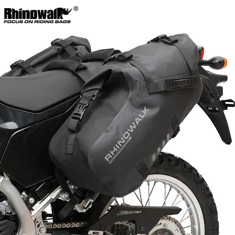 Rhinowalk Waterproof Motorcycle Pannier Bags 18-48L (Pair)
