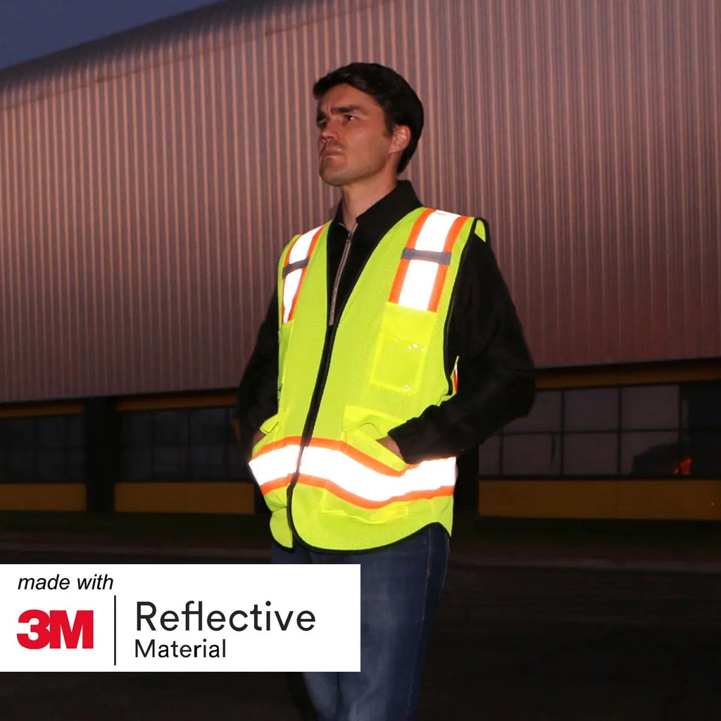 Salzmann 3M High Visibility Safety Vest - Multi-Pocket Hi-Vis Safety Gear with 3M Material - Ideal for Work, Roadside Use