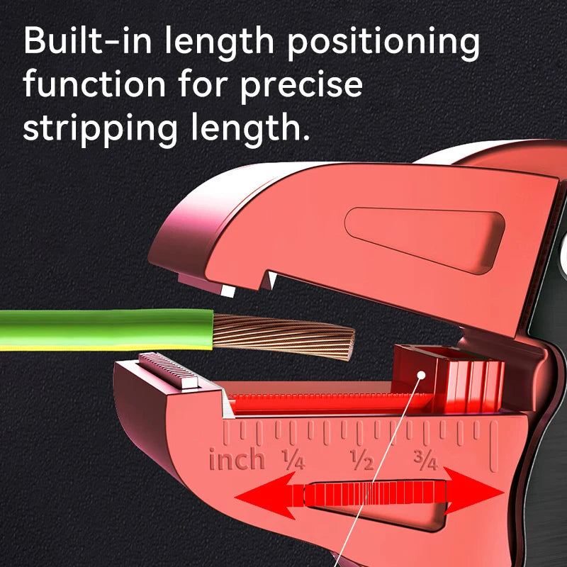Multifunctional Duckbill Wire Stripper Automatic Wire Stripper Length Adjustable Flat Wire Cutter Wire Stripper For Electrician