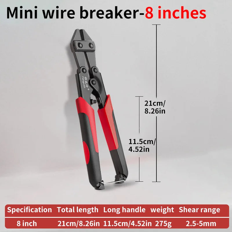 1pc Mini Bolt Cutter, Made Of Chrome-Vanadium Alloy Steel, Fast And Sharp, Labor-Saving Operation, Used To Cut Wire, Bar Steel,