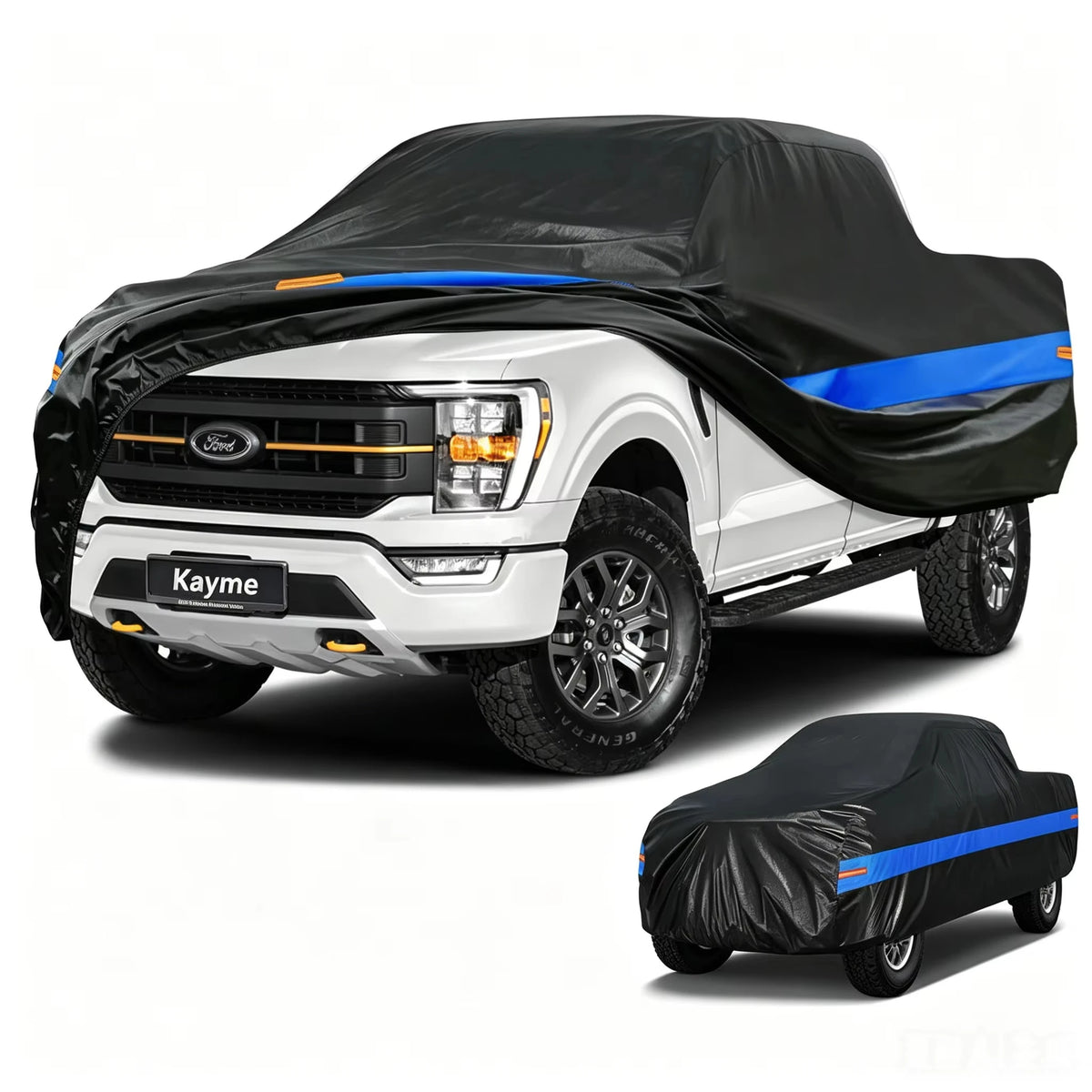Kayme Waterproof Full Car Cover, 190T Anti-UV - image 17