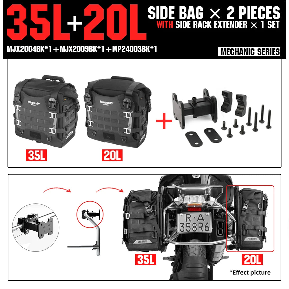 Rhinowalk 35L Quick-Release Waterproof Motorcycle Saddlebag - image 38