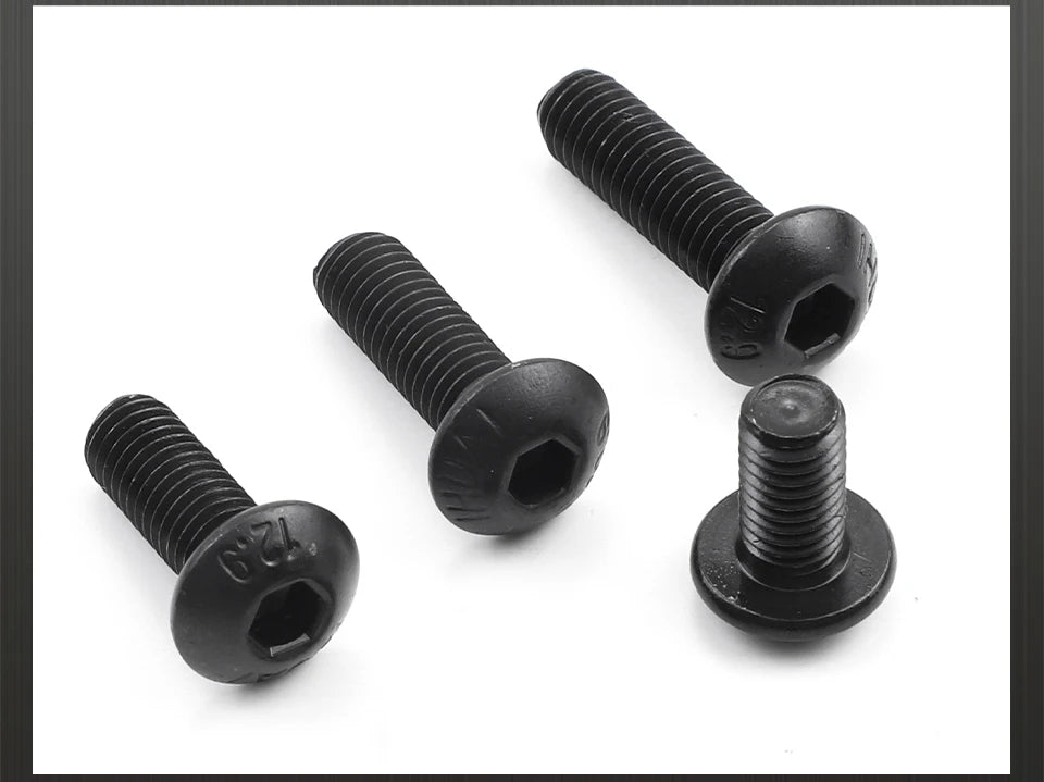 JUIDINTO 1-50pcs Allen Round Screw Bolt 12.9 Grade M2 M2.5 M3 M4 M5  M6 M8 M10 Hex Hexagon Socket Button Head Screw for MTB