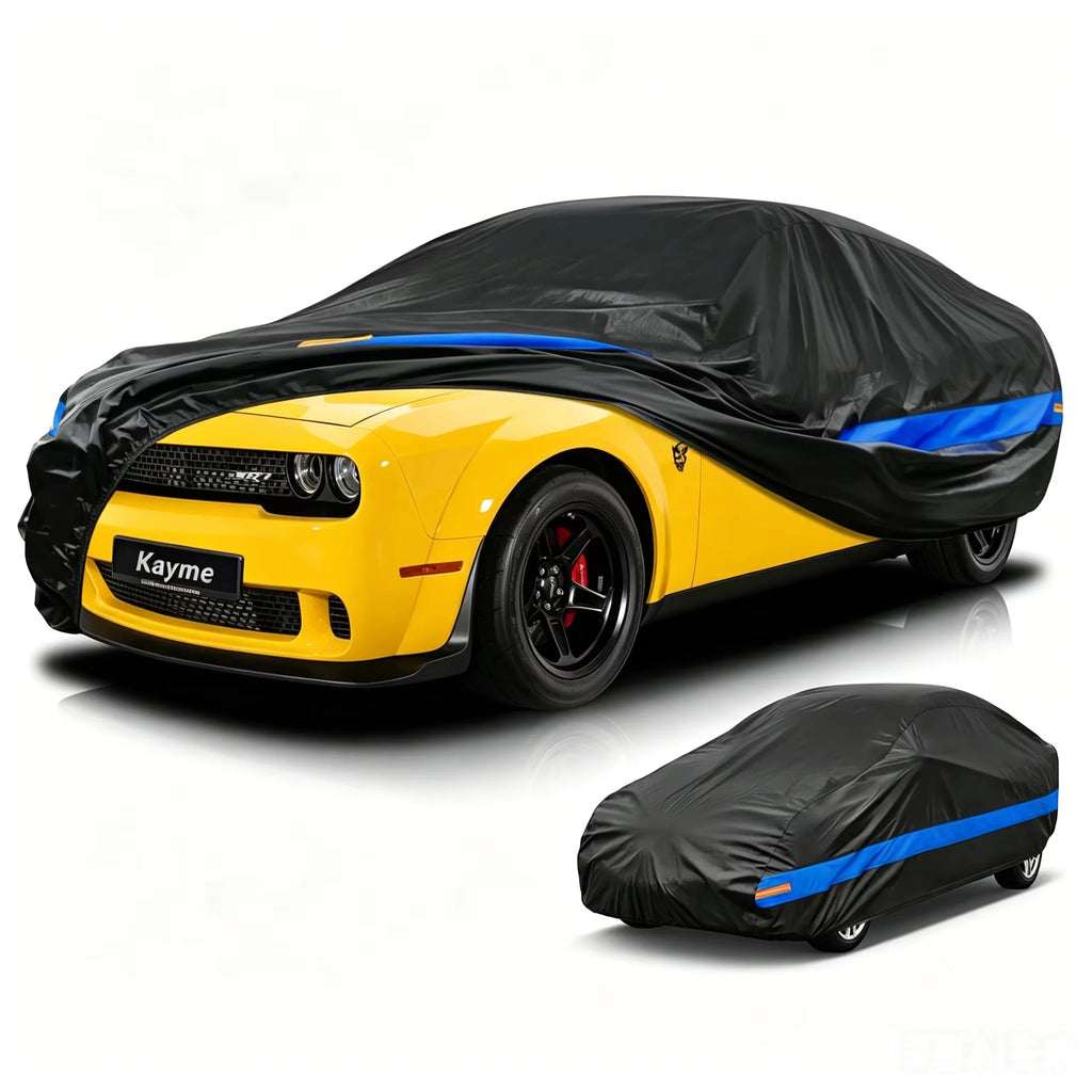 Kayme Waterproof Full Car Cover, 190T Anti-UV - image 26