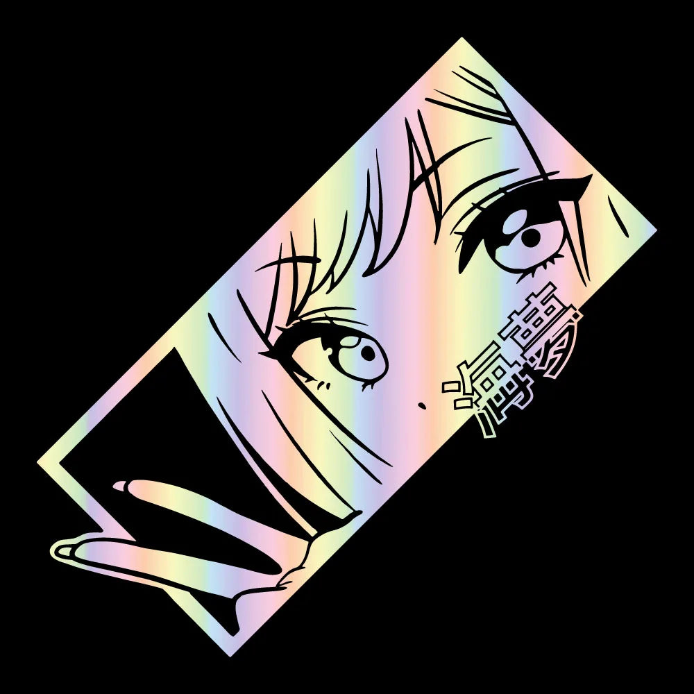 Holographic Anime Car Decal - Waterproof JDM Vinyl Sticker