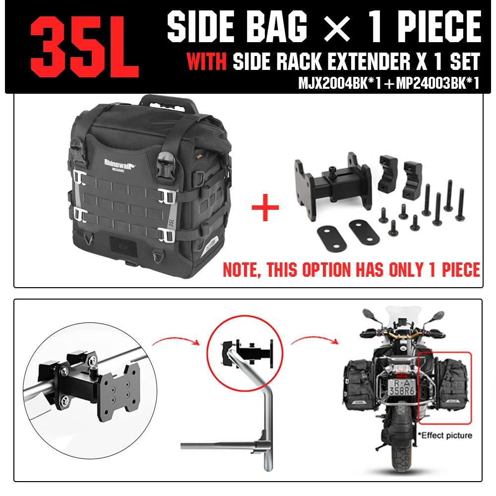Rhinowalk 35L Quick-Release Waterproof Motorcycle Saddlebag - image 42