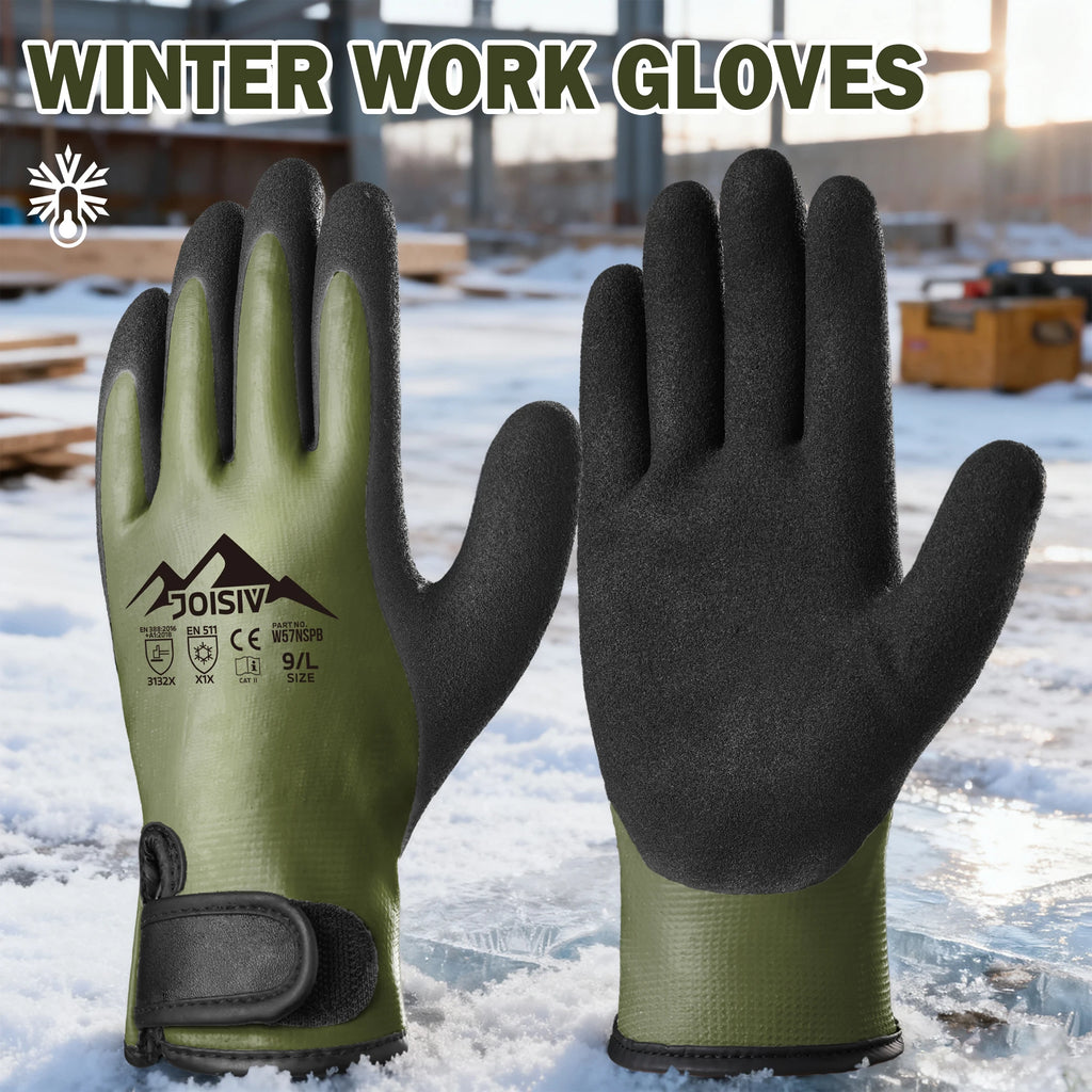Winter Work Gloves with Thermal Liner – Latex Coated Grip