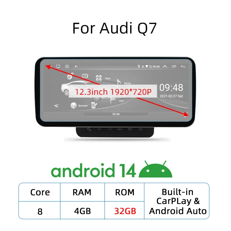 Android 14 Multimedia Player for Audi A4 A5 A6 Q7 - image 9