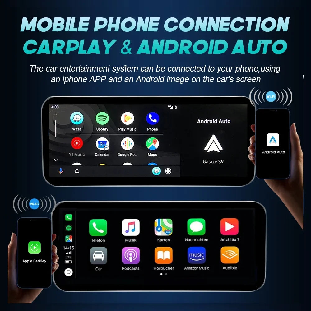 Wireless CarPlay Android Auto Screen for Mercedes C-Class W205 - image 4