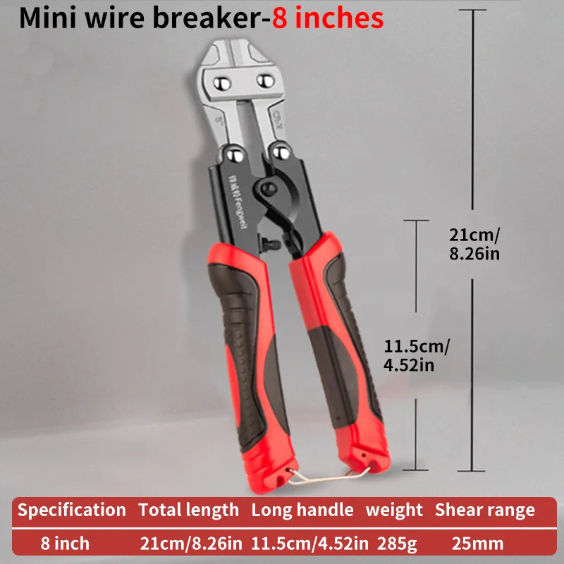 1pc Mini Bolt Cutter, Made Of Chrome-Vanadium Alloy Steel, Fast And Sharp, Labor-Saving Operation, Used To Cut Wire, Bar Steel,