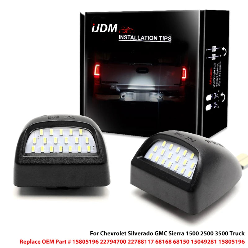Canbus LED License Plate Light for Chevy Silverado GMC Sierra